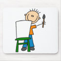 Boy Painting Mousepad by stick_figures Boy Painting Mousepad