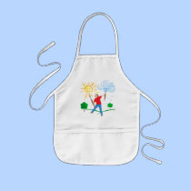 Boy Painting Skies aprons