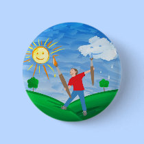 Boy Painting Skies buttons