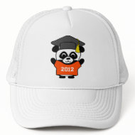 Boy Panda Orange & White 2012 Grad hat