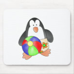 Boy Penguin at the Beach Mouse Mats