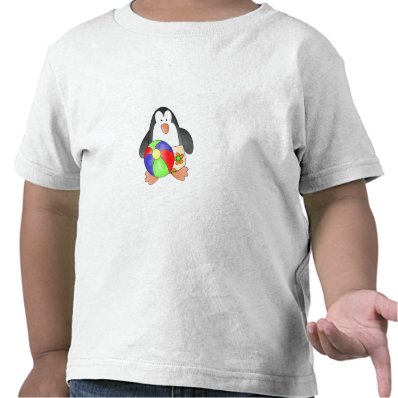 Boy Penguin at the Beach T-shirts