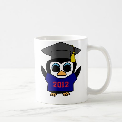 Boy Penguin Navy & Red 2012 Grad Mugs