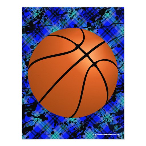 Boy Personalized Basketball B-Day Party Invitation