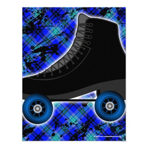 Boy Personalized Roller Skating Party Invitation