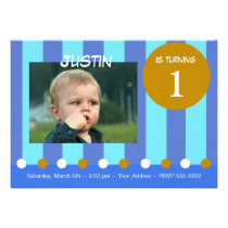 Boy Photo Birthday Invitation (#INV 029) invitations