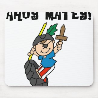 Boy Pirate Ahoy Matey mousepad