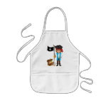 Boy Pirate with Treasure and Flag Apron