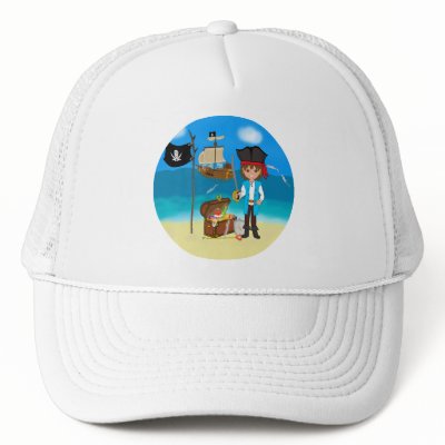 Boy Pirate with Treasure Chest Hat by KirstenEdwards