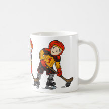 Boy Playing Hockey Coffee Mug