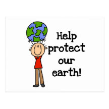 Boy Protect Our Earth T-shirts and Gifts Postcards
