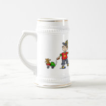 Boy Pulling Toy 2 Mugs