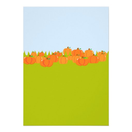 Boy Pumpkin Picking Birthday Party Invitations