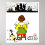Boy Reading Poster