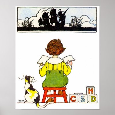 Boy Reading Poster by msdespina
