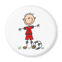 Boy Red Uniform Soccer magnets by stick_figures Boy Red Uniform Soccer magnets