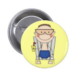 Boy Relaxing at Beach T-shirts and Gifts Pins