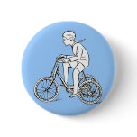 Boy Riding Antique Tricycle Buttons
