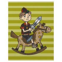 Boy Riding Rocking Horse Flyer Design