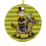 Boy Riding Rocking Horse Ornaments