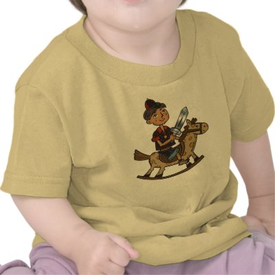 Boy Riding Rocking Horse T Shirt by kids_tshirts