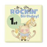 Boy Rockin' 1st Birthday T-shirts and Gifts Fridge Magnet