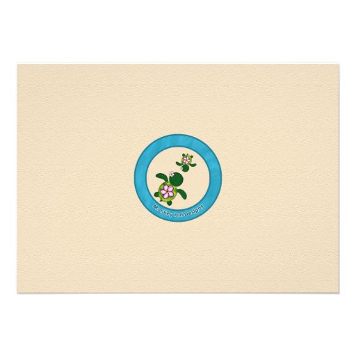 BOY Sea TURTLE Baby Shower Invite BLUE (Honu) 02A