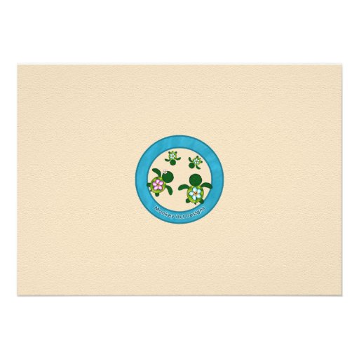 BOY Sea TURTLE Baby Shower Invite TWIN (Honu) 02D