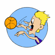 Boy shooting ball photo cutout