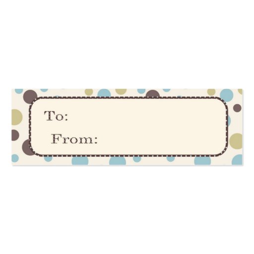 Boy Skinny Gift Tag Business Cards (back side)