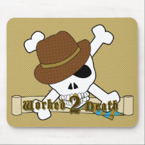 Boy Skull and Crossbones Mousepad mousepads
