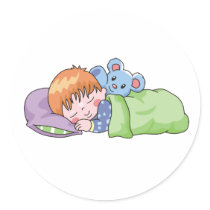 Boy Sleeping Sticker