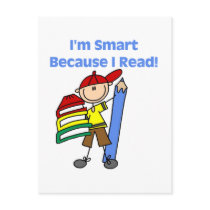 Boy Smart Because I Read Tshirts and Gifts postcards by school_teacher Boy Smart Because I Read Tshirts and Gifts postcards