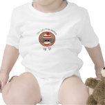 Boy Sock Monkey first birthday shirt red and brown