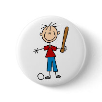 Boy Stick Figure Button by stick_figures Boy Stick Figure Button