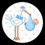 Boy Stork Sticker