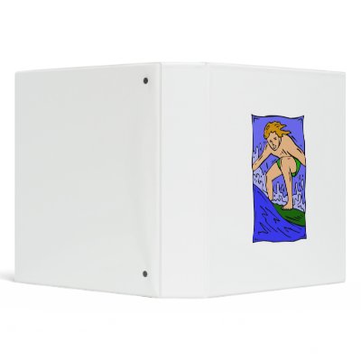 Boy Surfer 3 Ring Binders by shopaholicchick