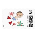 Boy Swimming T-shirts and Gifts Stamp