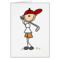 Boy Swinging His Golf Club Card