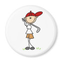 Boy Swinging His Golf Club Magnet by stick_figures Boy Swinging His Golf Club Magnet