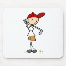 Boy Swinging His Golf Club Mousepad