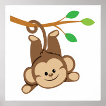 Boy Swinging Monkey Posters