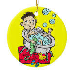 Boy Taking Bath Ornaments