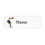 Boy taking shot at rim custom return address label