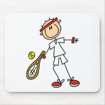 Boy Tennis Player Mousepad by stick_figures Boy Tennis Player Mousepad