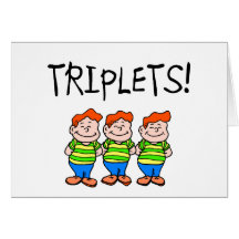 Boy Triplets Cards