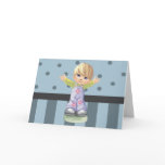 Boy Wearing Overalls Greeting Card
