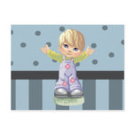Boy Wearing Overalls Postcard