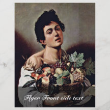 Boy With A Basket Of Fruit By Michelangelo Merisi Custom Flyer
