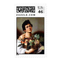 Boy with a Basket of Fruit, Caravaggio Stamps